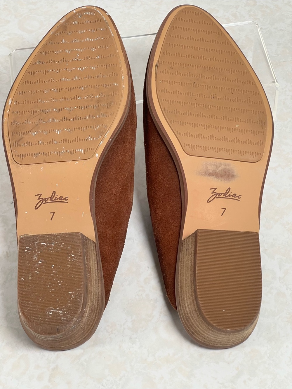 Zodiac Brown Suede Slip-On Mules Slides Western Boho Shoes Women's Sz 7, EUR 37 - Picture 9 of 10
